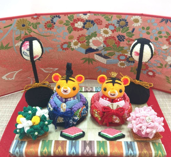 ✿寅のお雛様セット✿ ちりめん細工のひな祭り ひな人形・雛飾り