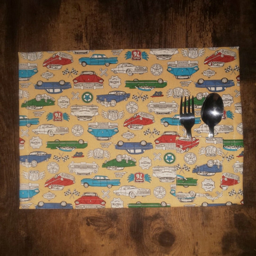 new！くるくるランチョンマット BOYS カトラリーポケットつき 給食袋