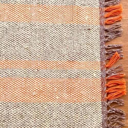 裂き織り」ランチョンマット 【イエロー✽オレンジ】 ランチョンマット