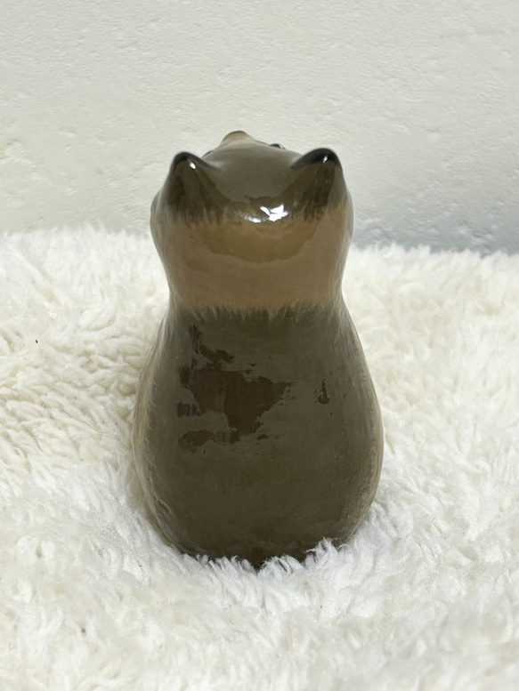 ポメたぬきの置物⭐︎石塑粘土 3枚目の画像