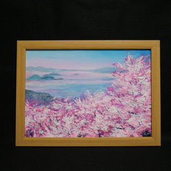 油絵 油彩 油彩画 絵 絵画 【海の桜】 4枚目の画像