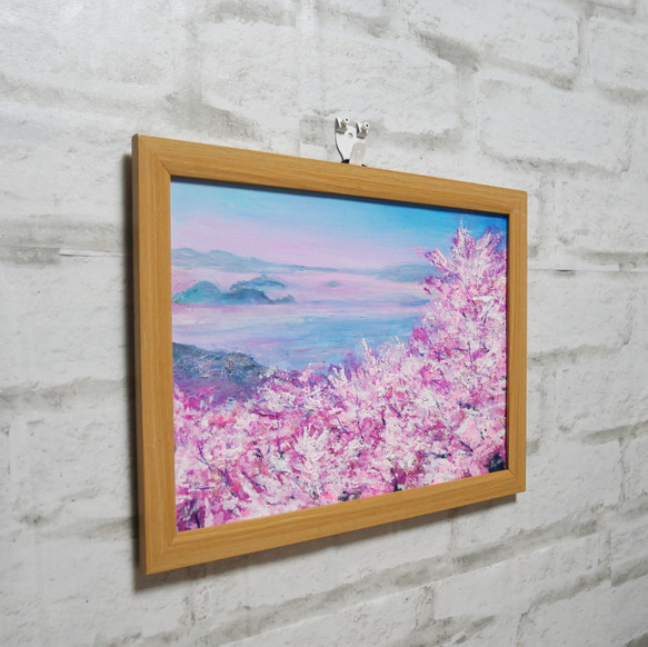 油絵 油彩 油彩画 絵 絵画 【海の桜】 7枚目の画像