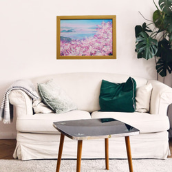 油絵 油彩 油彩画 絵 絵画 【海の桜】 11枚目の画像