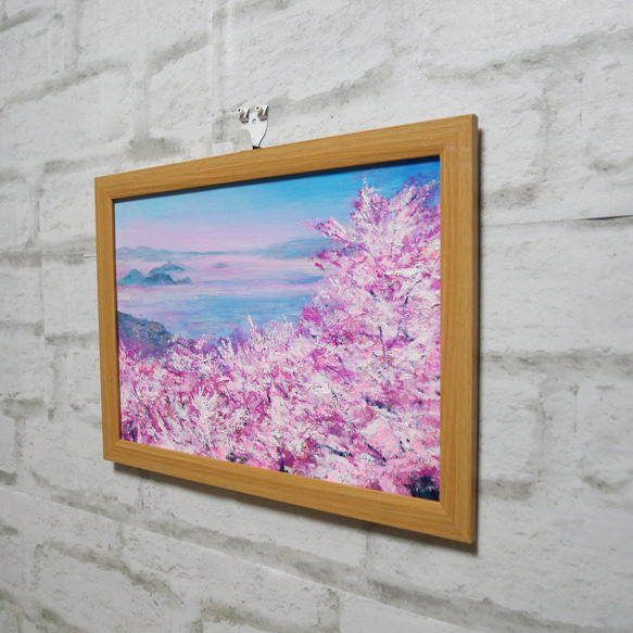 油絵 油彩 油彩画 絵 絵画 【海の桜】 6枚目の画像