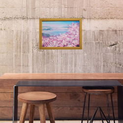 油絵 油彩 油彩画 絵 絵画 【海の桜】 13枚目の画像