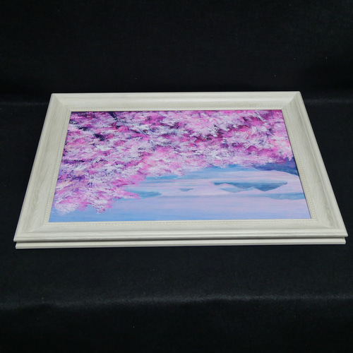 油絵 油彩 油彩画 絵 絵画 【海の桜】 絵画 HR 通販 17204166