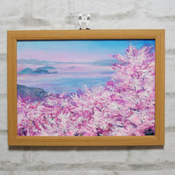 油絵 油彩 油彩画 絵 絵画 【海の桜】 8枚目の画像