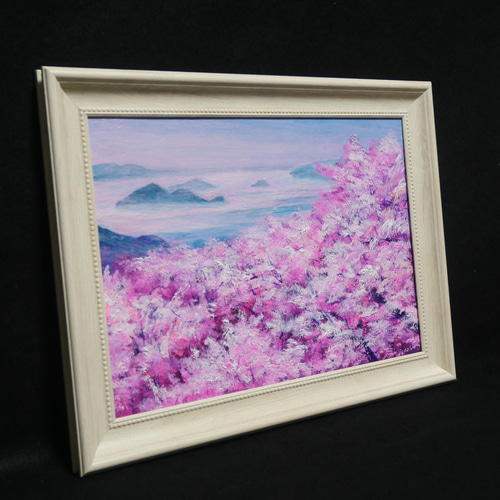 油絵 油彩 油彩画 絵 絵画 【松川の桜】 油絵 油彩 油彩画 絵 絵画 【松田の桜祭り】 | HIROSHI1990