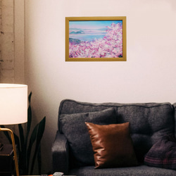 油絵 油彩 油彩画 絵 絵画 【海の桜】 10枚目の画像