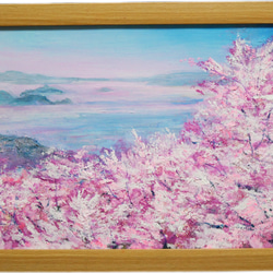 油絵 油彩 油彩画 絵 絵画 【海の桜】 9枚目の画像