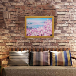 油絵 油彩 油彩画 絵 絵画 【海の桜】 12枚目の画像