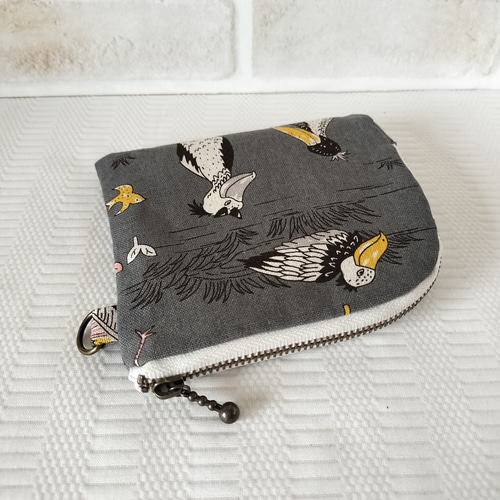 tio◎Handmade L字型ポーチ❣️◎6点セット L字ファスナーポーチ コンパクト ミニ財布 小さな小物入れ 布