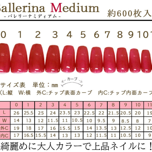 ネイルチップ/オーダーチップ/サイズオーダー/サイズ変更 ネイルチップ