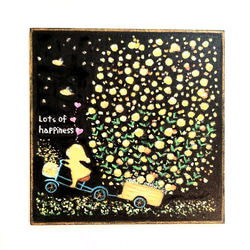 クリスマス きよしこの夜 エンジェルから 幸せな贈り物【原画】オイル