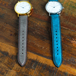 高級イタリアンレザー シンプルウォッチ 腕時計 時計ベルト 7枚目の画像