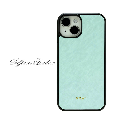 美品】プラダ グリーン iPhone14Proケース サフィアーノレザー