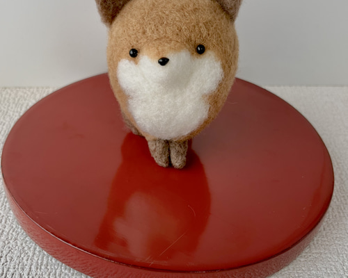 受注生産】ちょこんとキツネさん 羊毛フェルト イネムリウサギ 通販