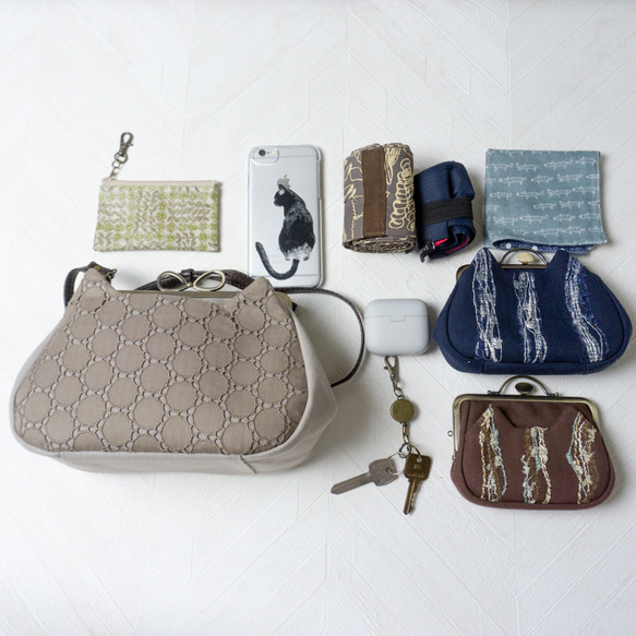 【受注制作】黒猫・アズネコがま口ショルダーバッグ 19枚目の画像