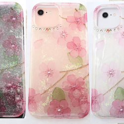 iPhone15レジン桜 スマホケース　iPhone15pro iPhone14 iPhone12 iPhone11 4枚目の画像