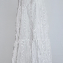 Cutwork Cotton Lace Long Skirt（white） ロングスカート ホワイト 白 カジュアル 10枚目の画像