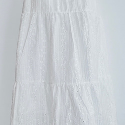 Cutwork Cotton Lace Long Skirt（white） ロングスカート ホワイト 白 カジュアル 9枚目の画像