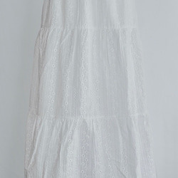 Cutwork Cotton Lace Long Skirt（white） ロングスカート ホワイト 白 カジュアル 7枚目の画像