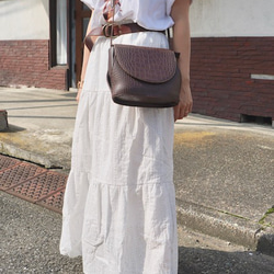 Cutwork Cotton Lace Long Skirt（white） ロングスカート ホワイト 白 カジュアル 1枚目の画像