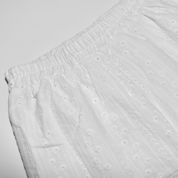 Cutwork Cotton Lace Long Skirt（white） ロングスカート ホワイト 白 カジュアル 8枚目の画像