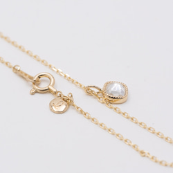 White magnolia Petal Diamond Necklace 8枚目の画像