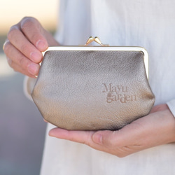 がま口　ポーチ　ミニ財布　ケース　小銭入れ　　シルバー 楽天市場】がま口 ポーチ 【 simple シルバー 名入れ 】 ポーチ