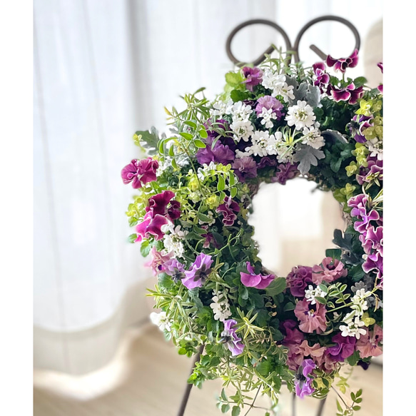 ビオラの寄せ植えリース⭐︎ 挿そ