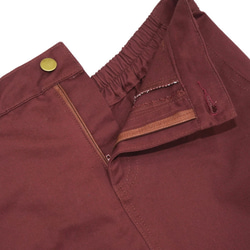 Chino Long A-Line Skirt (Bordeaux) ロングスカート レッド 赤 カジュアル 7枚目の画像