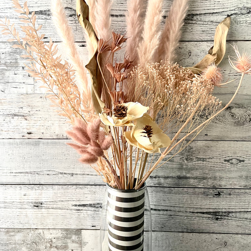 ドライフラワー 桜 くすみピンクのインテリア そのまま飾るだけ 花束