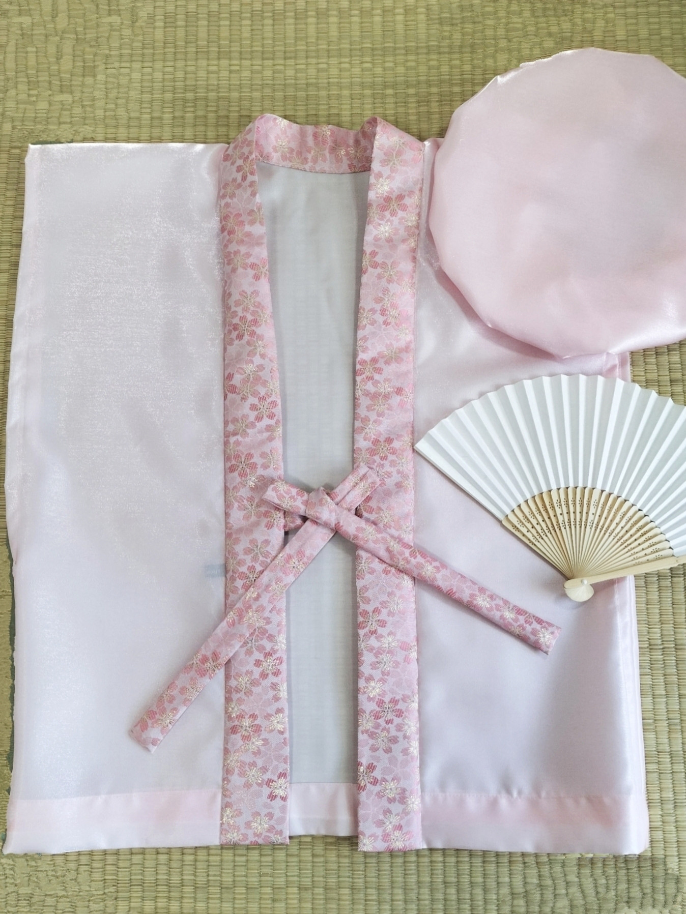 100歳百寿紀寿祝い京都西陣織金襴『花盛桜』ちゃんちゃんこ2点セット