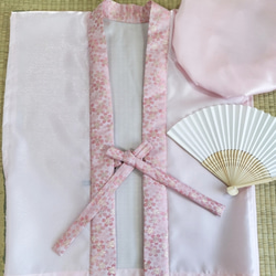 御長寿祝い金色『紗綾形』ちゃんちゃんこ3点セット 着物