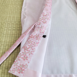 100歳百寿紀寿祝い京都西陣織金襴『花盛桜』ちゃんちゃんこ3点セット 3枚目の画像