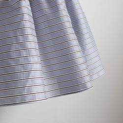 [均碼◎] 透明紗邊框編織蓬鬆半身裙 [長版] [藍色 x 波爾多色] 第7張的照片