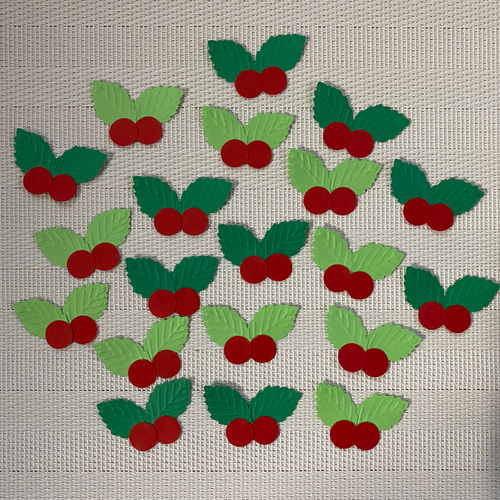 クラフトパンチ クリスマス ヒイラギ 柊 フラワー アルバム素材 手帳