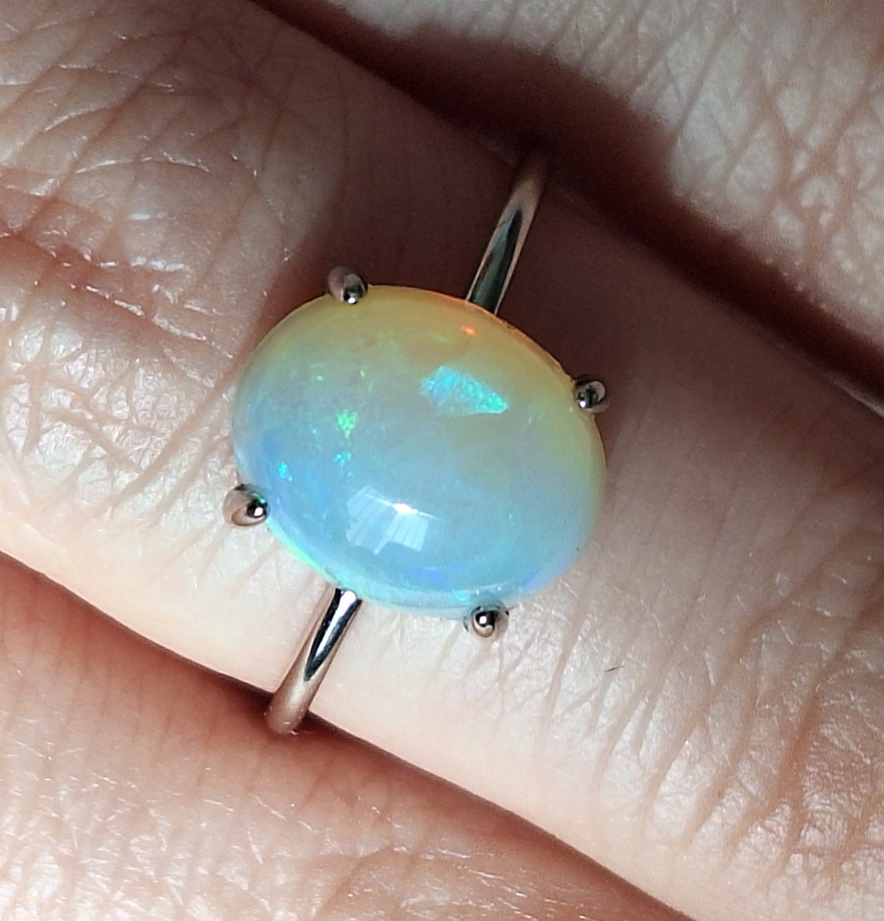 シラーっぽい遊色効果オパールリング