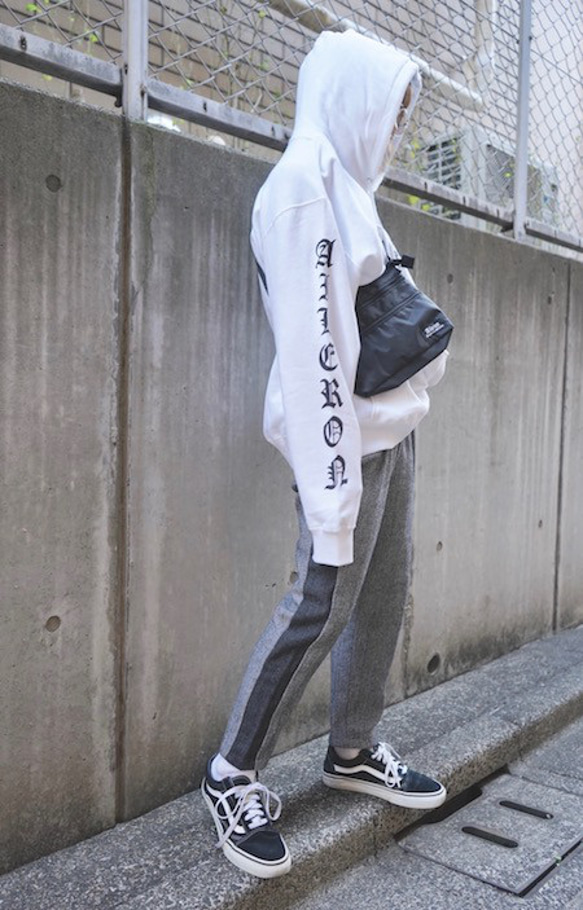 Side Line Herringbone Pants (grey) ロングパンツ グレー 灰色 ストリート 1枚目の画像