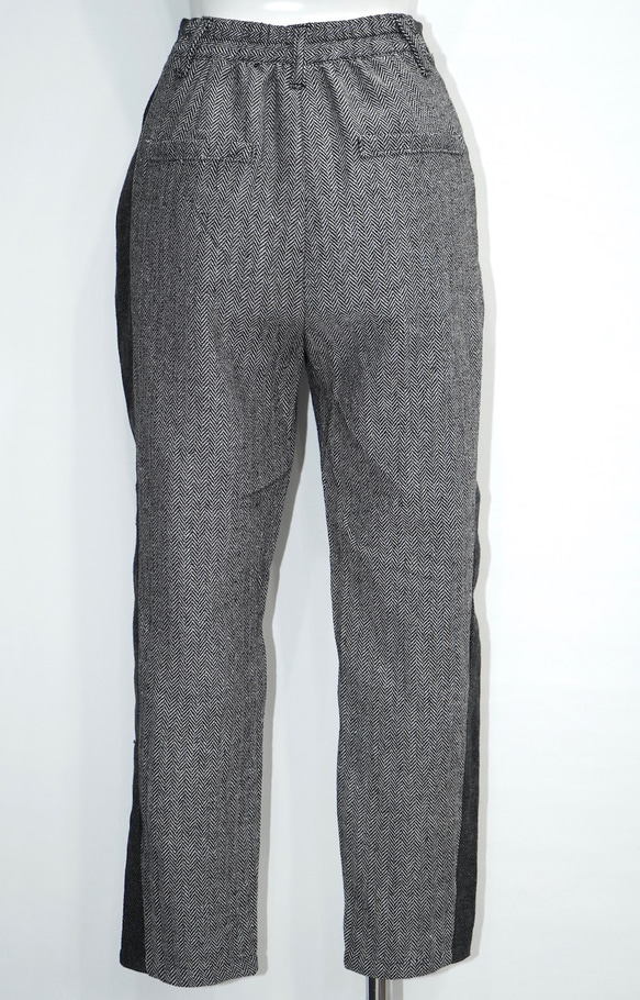 Side Line Herringbone Pants (grey) ロングパンツ グレー 灰色 ストリート 6枚目の画像