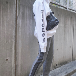 Side Line Herringbone Pants (grey) ロングパンツ グレー 灰色 ストリート 2枚目の画像