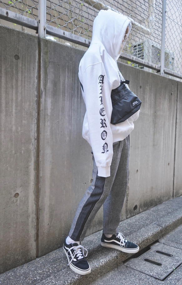 Side Line Herringbone Pants (grey) ロングパンツ グレー 灰色 ストリート 2枚目の画像