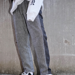 Side Line Herringbone Pants (grey) ロングパンツ グレー 灰色 ストリート 5枚目の画像
