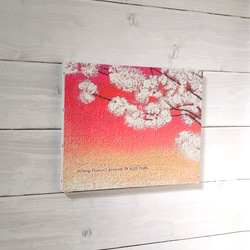 風景画 桜の絵 『花咲くところに希望も咲く』 桜 春 絵 絵画 アクリル キャンバス プリント アート パネル 2枚目の画像