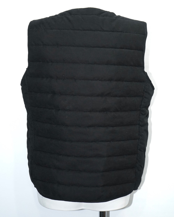 Black Padding Vest ニットベスト ブラック 黒 カジュアル 6枚目の画像