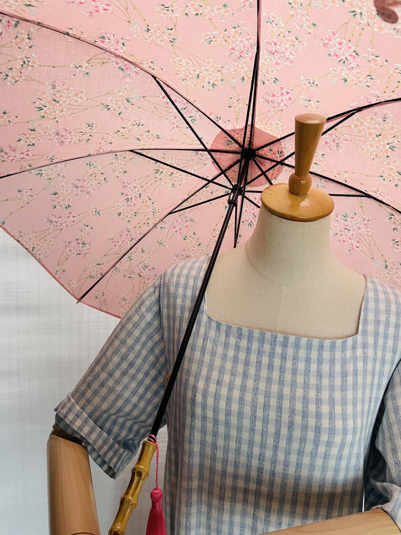 手作り日傘　どうにでも なると見上げる桜かな 8枚目の画像