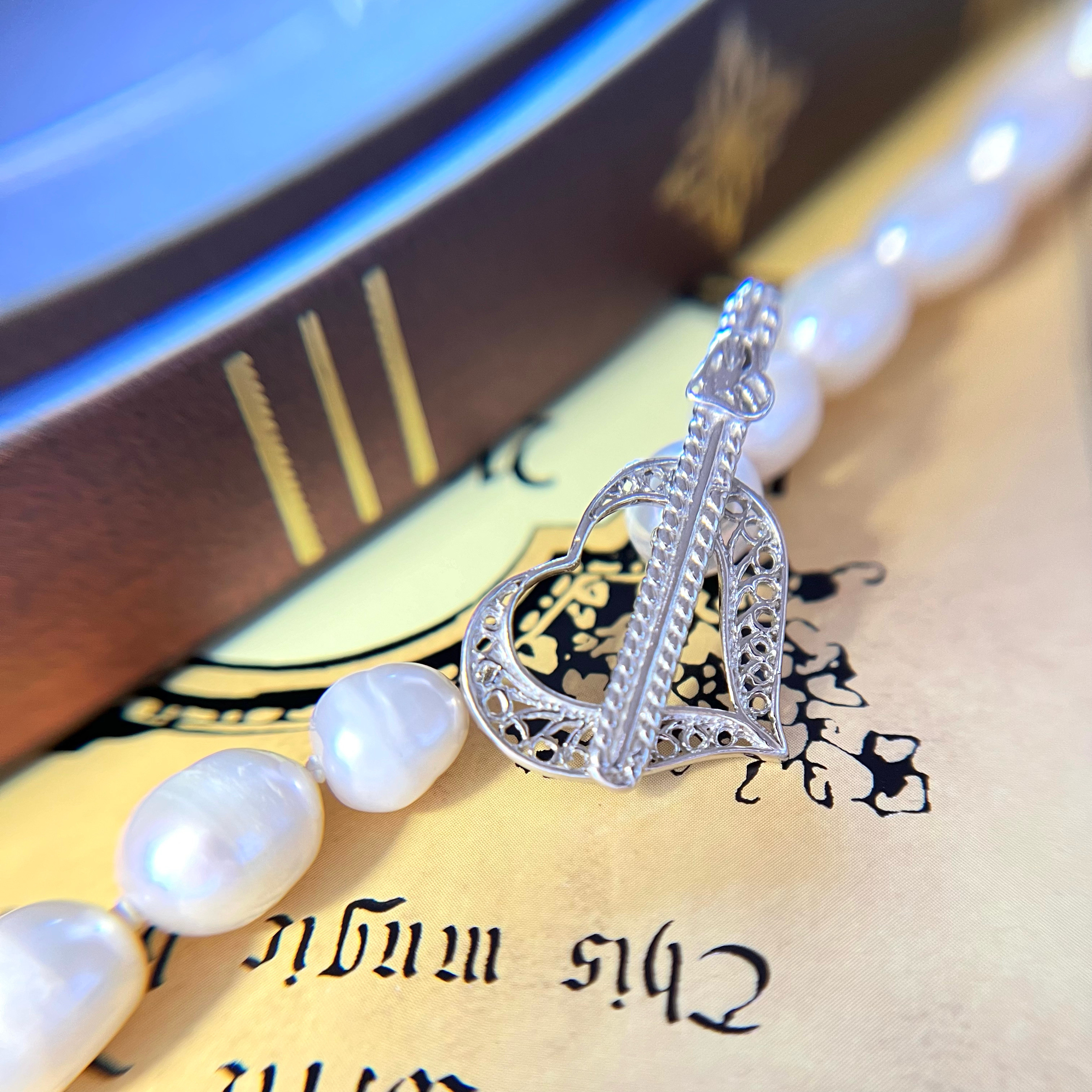 ハートマンテルパールネックレス  PT22-030