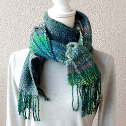 レンガ色系手織りマフラー WM0662 一点物 マフラー tsure-zure 通販