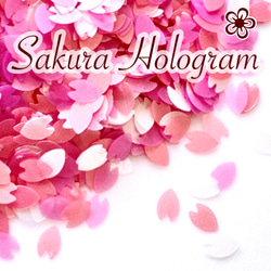 桜の花びらホログラム3色ミックス2g、300円 1枚目の画像